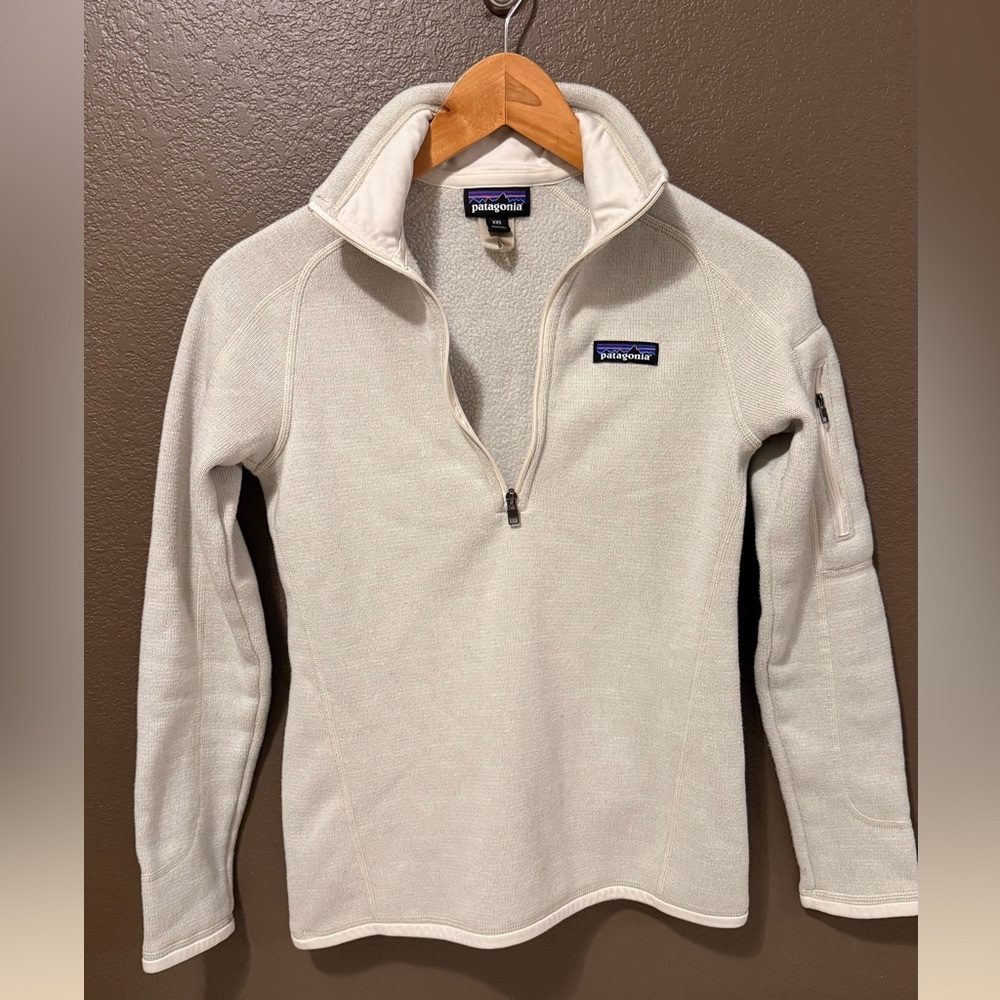 Women’s Patagonia Better Sweater Half Zip Women’s XXS—Crème Beige Outdoor Jacket